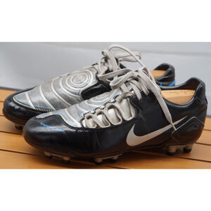 2008 Nike Total 90 II FG Shoot Strike 8 US Black Silver Blue Air Zoom Mercurial